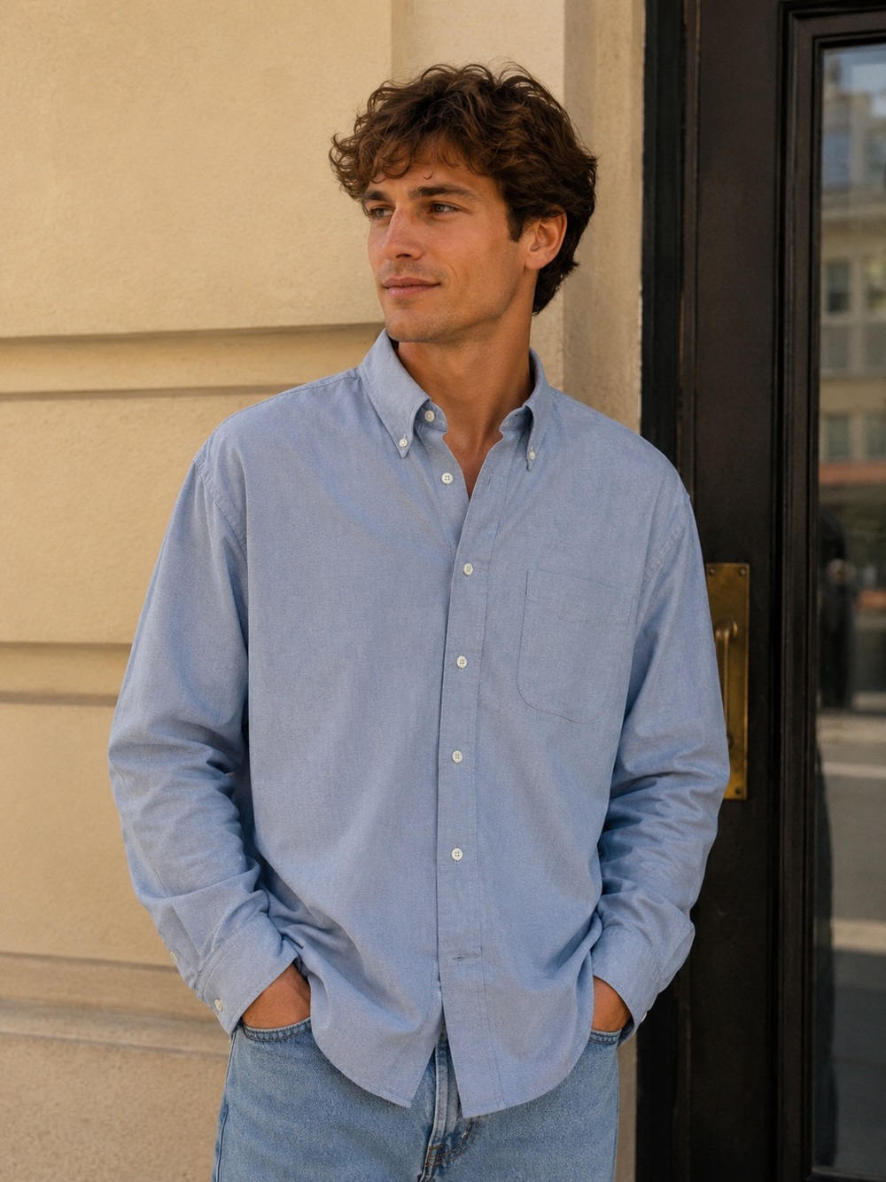 Brooks Brothers 346 Blue Oxford Button-Down Shirt – Men’s 17½ / 34-35 - Picture 2 of 9